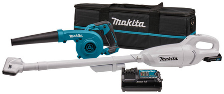 MAKITA CLX245SAX1 ZESTAW AKUMULATOROWY CXT® – DMUCHAWA UB100D + ODKURZACZ CL108FD + 1×2,0 AH + ŁADOWARKA + TORBA