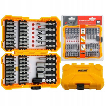 VERKE ZESTAW BITÓW BITY KOŃCÓWKI TORX IMBUS 42 szt