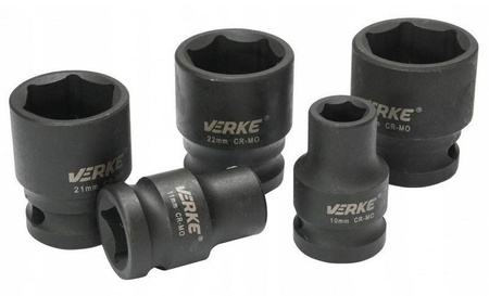 VERKE V39460 NASADKI UDAROWE KRÓTKIE 1/2″ 13 EL 10-24 mm