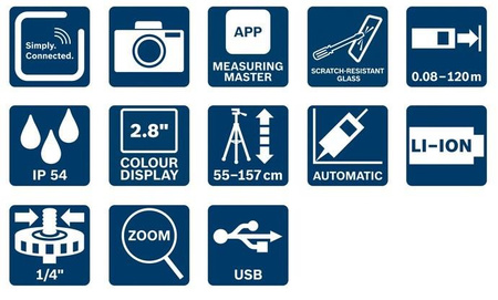 BOSCH GLM 120 C Dalmierz laserowy + statyw BT150