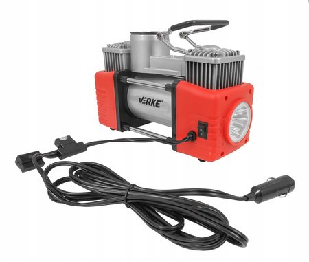 VERKE V81159 KOMPRESOR SAMOCHODOWY SPRĘŻARKA POMPKA DO KÓŁ SAMOCHODU 12V NA ZAPALNICZKĘ