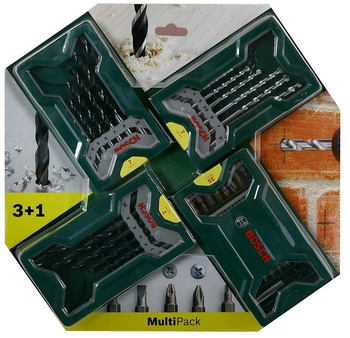 BOSCH Zestaw wierteł i bitów (metal drewno beton) 46 el.