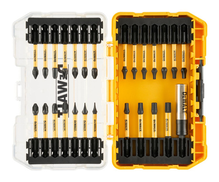DEWALT DT70783T ZESTAW 26 SZT. KOŃCÓWEK UDAROWYCH 1/4" EXTREME FLEXTORQ 57MM, SMALL TOUGH CASE+