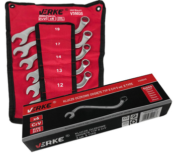 VERKE V35035 KLUCZE OCZKOWE TYP S 6 szt ALTERNATOR ETUI