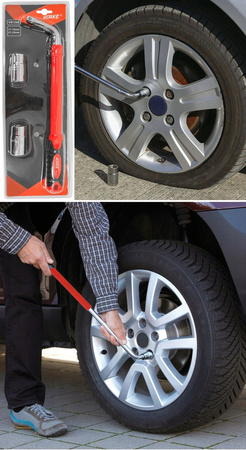 VERKE V81268 TELESKOPOWY KLUCZ DO KÓŁ 17, 19, 21, 23 mm