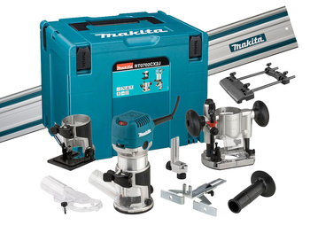 MAKITA RT0702CX2J FREZARKO-WYCINARKA 710W MAKPAC + ADAPTER + SZYNA 1,5M