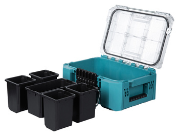 MAKITA MAKTRAK P-91067 ORGANIZER KOMPAKT 8,55 L • TRANSPARENTNY • 5 POJEMNIKÓW