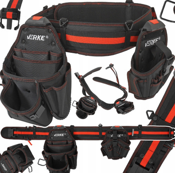 VERKE V33030 PAS NARZĘDZIOWY 3 CZĘŚCIOWY MONTERSKI DEKARSKI BIODROWY