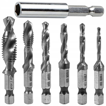 VERKE V86231 WIERTŁA GWINTUJĄCE HSS M3 - M10 -6szt