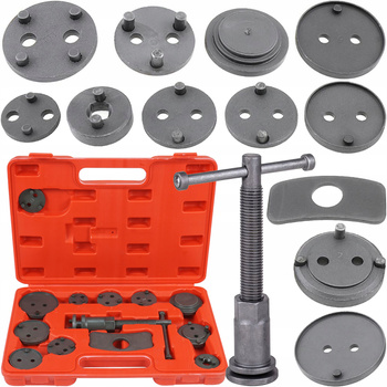 VERKE V86200 ZESTAW DO WYCISKANIA NAPRAWY COFANIA TŁOCZKÓW HAMULCOWYCH PRASKA KLUCZ 13el