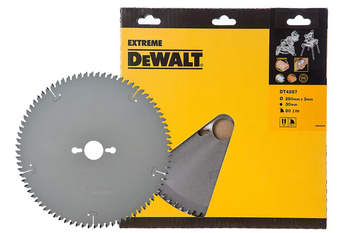 DEWALT DT4287 PIŁA TARCZOWA EXTREME 250/30 MM 80 ZĘBÓW DO DREWNA, ALUMINIUM, LAMINATU, PVC