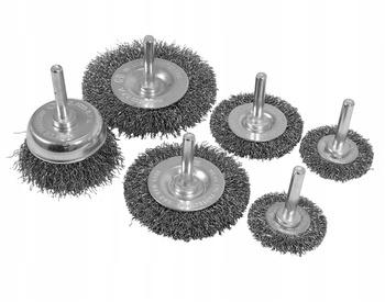 VERKE V05260 ZESTAW SZCZOTEK DRUCIANYCH INOX 6 SZTUK