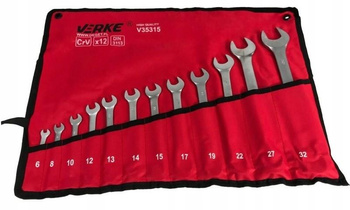 VERKE V35315 KLUCZE PŁASKO OCZKOWE 6-32mm 12 szt ETUI