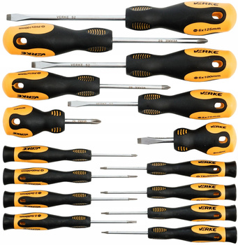 VERKE ZESTAW WKRĘTAKÓW ŚRUBOKRĘTÓW WKRĘTAKI 15 EL.