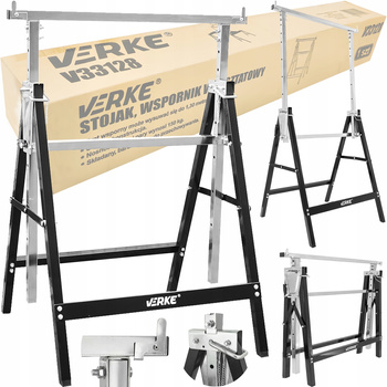 VERKE V33128 METALOWE KOBYŁKI WARSZTATOWE STOJAK SKŁADANY 150kg