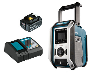 MAKITA DMR114 Radio AM/FM SUBWOOFER BLEUTOOTH + 5Ah + ŁADOWARKA RC