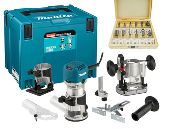 MAKITA RT0702CX2J FREZARKO-WYCINARKA 710W MAKPAC + FREZY 12SZT