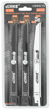 VERKE V86614 BRZESZCZOTY DO PIŁY SZABLASTEJ 200mm 9 SZTUK