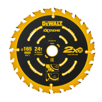 DEWALT DT10300 TARCZA DO DREWNA 165MM X 20MM 24T EXTREME 