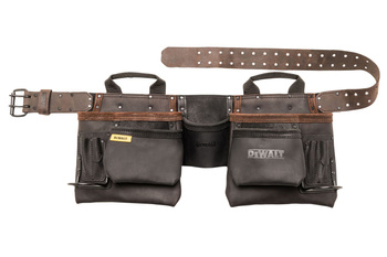 DEWALT DWST50112-1 NARZĘDZIOWY PAS SKÓRZANY Z 2 KABURAMI 11 PRZEGRÓDKAMI  