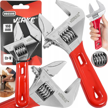 VERKE V86508 KLUCZ NASTAWNY KRÓTKI 160 MM 0-35 mm