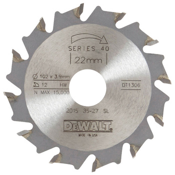  DEWALT DT1306 FREZ DO WPUSTÓW LAMELLO 102mm x 20mm 12Z 