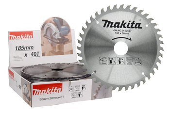 MAKITA D-52607 TARCZA TNĄCA DO DREWNA, 185/30MM, 40 ZĘBÓW, ECONOMY 