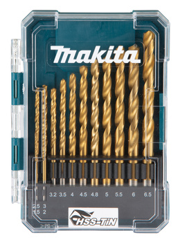 MAKITA D-72855 ZESTAW WIERTEŁ DO METALU HSS-TiN 13 sztuk 1,5-6,5mm