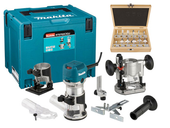 MAKITA RT0702CX2J FREZARKO-WYCINARKA 710W MAKPAC + 12SZT FREZÓW 8mm